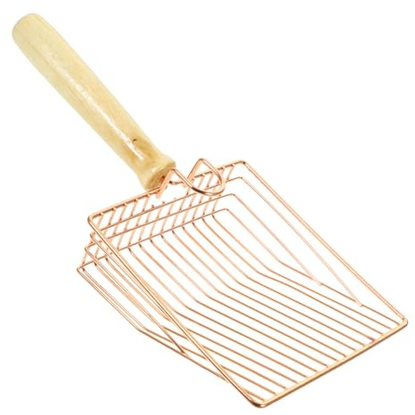 YARNOW Pala De Acero Inoxidable para Arenero para Gatos Mango Elevador Limpiador De Arena
