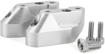 EQJSHL Riser Manubrio Moto per B&MW R1200RS 2015-2020 R1250RS 2019-2021 R 1200 1250 RS Morsetto Posteriore Move Mount Morsetti Riser Manubrio(Argento con RS,X1)