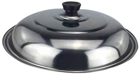 Milageto Coperchio per Acciaio Inossidabile Resistente al Calore, Rotondo, Comodo, Facile da Montare, con Maniglia, Coperchio per pentole per ristoranti, Diametro 32 Cm