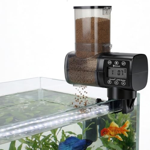 Comedero Automático Peces Acuario, Dispensador Comida Peces Programable con Pantalla LCD, Alimentador Automático Acuario Silencioso Y a Prueba De Humedad para Vacaciones Y Fin De Semana