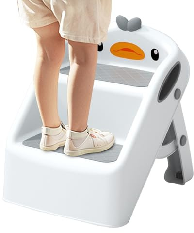 Hopfällbar trapppall – 31-39cm Pp Barnpall med trappsteg | Handtvätt för handfat för babytoalett | Småbarn badrum steg pall
