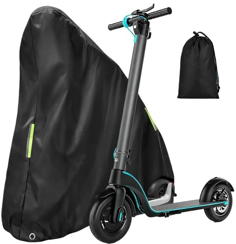 BIZOI Funda para Patinete Eléctrico, 420D Oxford Impermeable y Resistente al Invierno con Reflectante y Bolsa Compatible Universal con la Mayoría de Patinetes Eléctricos, 140x130 cm