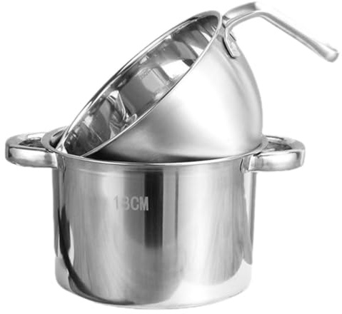 MAJORMENCH Olla para Baño María de Acero Inoxidable para Derretir Chocolate y Queso Diseño Resistente al Calor y Ahorro de Espacio