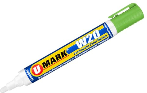 U-Mark W20 Water Based Paint Marker Green (Pack of 12) 10853