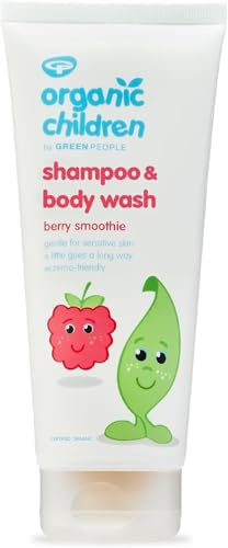 Green People Organic Children Shampoo & Body Wash - For Kids - Berry Smoothie Scent - Vegan, Organic & Cruelty Free, 200ml