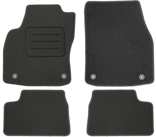 AD Tuning GmbH hg10905 Terciopelo Ajuste Soporte Negro Auto Juego de Alfombrillas para alfombras Alfombras Carpet Floor Mats