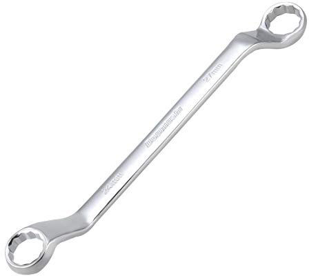 sourcing map 24mm 27mm Metric Dual Head Offset 12 Point Box End Wrench Spanner Tool