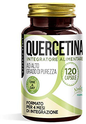 Quercetina 120 Capsule - 200 mg per 1 Capsula - Alto Grado di Purezza - 4 Mesi di Integrazione