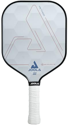 JOOLA Pickleball Schläger Method Cts USAPA zertifizierter Allround-Pickleball Paddle mit Carbon Touch Oberfläche Weiss 12mm Core