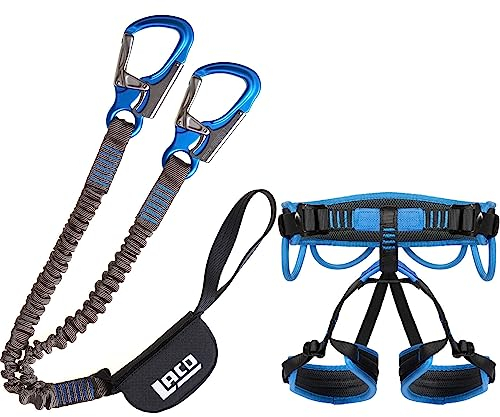 LACD Klettersteigset Via Ferrata Pro Evo 3.0 Klettergurt Start (Größe M (Taille 80 – 120 cm, Bein 50 – 70 cm))
