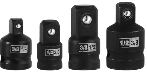 Kaelah 4 Stück Adapter Satz, Stecknussadapter Set für Ratschen 1/4 auf 3/8, 3/8 auf 1/4, 3/8 auf 1/2, 1/2 auf 3/8 Zoll. Impact Socket Adapter und Schlagschrauber Adapter Material Ja Cr-Mo-Stahl
