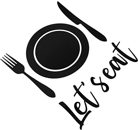 DECHOUS 1 Satz Wandtattoo Spiegel Lass uns Zeichen für die Küche essen Wandaufkleber mit Spiegeleinstellung forks over knives schlafzimmer buchstaben aufkleber Buchstabenaufkleber Acryl