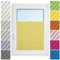 Estika Plissee ohne Bohren zum Kleben - 90cm Brite x 120cm Höhe - Gelb - Selbstklebende Montage, Modern sichtschutz für Fenster, Jalousien Fenster ohne Bohren