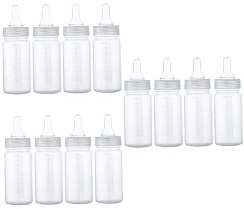 Beatifufu 12 Stk Nuckelflasche Stillflaschen Muttermilch Mama Flaschen neugeboren Stillen mit der Flasche Babyflaschen Milchflasche Babyflasche aus Plastik -Milchwaage Flasche pp