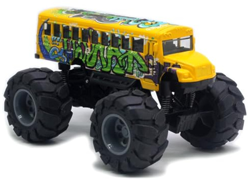 School Car Toys, Bright Yellow Big Foot School Bus, Diecasting School Bus Models, Alloy Metal Vehicle Toys Accessories, PullBack Toy Cars, Gifts for Children, Boys and Girls-J