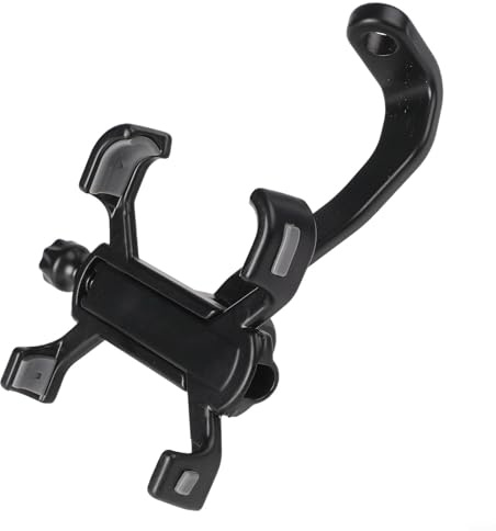Oniissy Support de téléphone à quatre griffes pour vélo, rotation à 360° avec double verrouillage à vis, support de guidon en alliage d'aluminium compatible avec les appareils de 5,8 à 9,6 cm, gain de