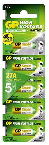 GP 27AF-2C5 12V Batteria alcalina, Confezione da 5 pezzi