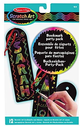Melissa and Doug | Scratch Art-Party Pack: Buchzeichen | Kreatives | 4+ Years