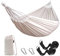 ANYOO Hängematte Outdoor Baumwolle Bequemer Stoff mit Baumfreundlichen Gurten zum Aufhängen, Robuste Tragbare Hängematte mit Reisetasche für Garten, Indoor, Balkon, Terrasse, Camping