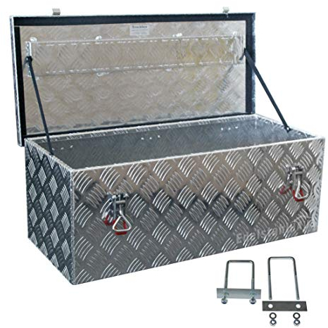 Truckbox S075 inkl. MON4002 Edelstahlhaus Werkzeugkasten, Deichselbox, Transportbox, Alubox, Alukoffer, Deichselkasten, inkl. Montagesatz, Montageset