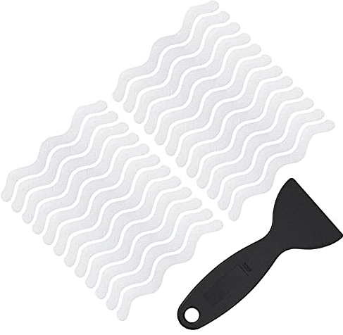 YMSJ 24 Pezzi Strisce Antiscivolo per Scale Pad Antiscivolo per Vasca da Bagno Doccia Trasparente Strisce adesive Antiscivolo Trasparenti Strisce Antiscivolo Impermeabili per Doccia