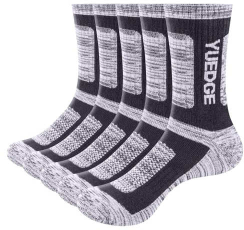 YUEDGE Dam 5 par absorberande kudde som andas anti-blåsor casual crew-strumpor gång atletiska strumpor multiprestanda