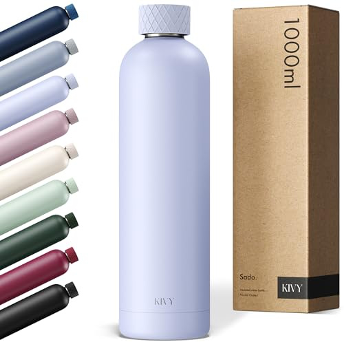 KIVY 32oz Stainless Steel Insulated Water Bottle - Leak Proof, Keeps Cold Up to 24 Hours, Hot Up to 18 Hours - BPA Free, Dishwasher Safe