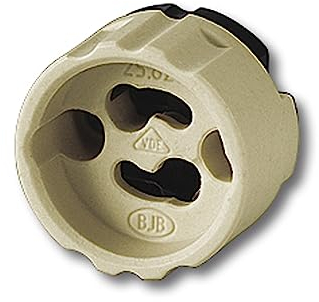GU10 Fassung GZ10 Lampenfassung Keramik 230V Ø 28mm 25.828.1000.00 Steckanschluss (horizontal-diagonal)