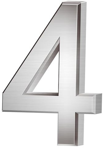 Vanyibro Adhesivo 3D para número de casa, 4 a 7,6 cm, impermeable, autoadhesivo, para número de puerta, buzón, casa, número de hotel