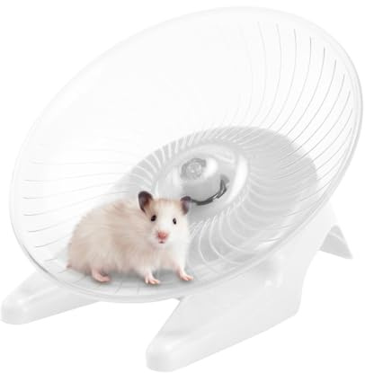 Roues d'exercice pour hamster | Roue d'entraînement ultra silencieuse et transparente pour hamster – Fournitures pour petits animaux pour hamsters nains, ours dorés, lièvres de miel, gerbilles à queue
