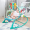 Baby Wippe, Babyschaukel Elektrisch mit Liegefunktion, Baby Schaukel, Babyschaukel mit Spielzeugbogen und Spieluhr, Schaukelsitz mit Beruhigenden Vibrationen (Blau)