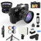 4K Digital Cameras for Photography - 48MP Video Camera for Vlogging, WiFi & App Control with 32GB TF Card, Wide-Angle & Macro Lens,16X Zoom