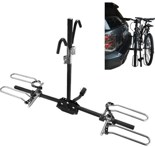 Good Homie Portapacchi per Gancio di Traino Stile Piattaforma per 2 Biciclette, capacità 80 LBS, Portapacchi per Portabici per Gancio di Traino da 1-1/4 E 2, per Camion SUV per Auto