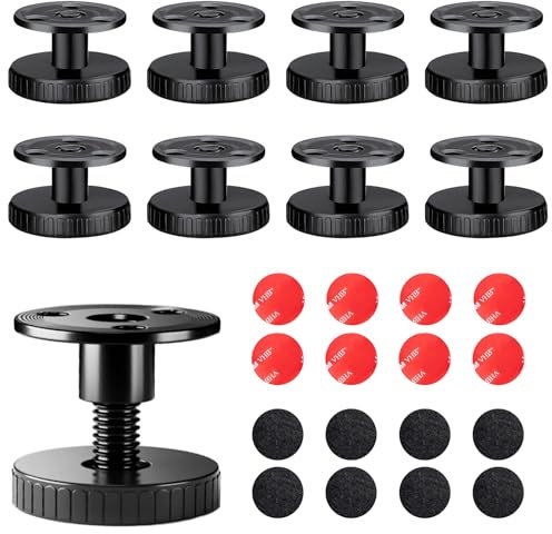 YMTWSRY 8 Stück Möbelfüße Verstellbar, Füße für Möbel 27-40mm Höhenverstellbare Schrankfüsse mit Anti Kratz Pad und Montagezubehör Schwarz Stellfüße für Schränke Tische