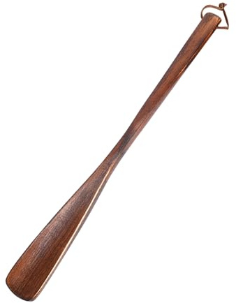 skohorn, skohorn långt handtag träskohorn långt handtag med lädersnodd 40 cm långt skohorn för äldre män kvinnor barn resor skolyft, 40 cm, 40 cm