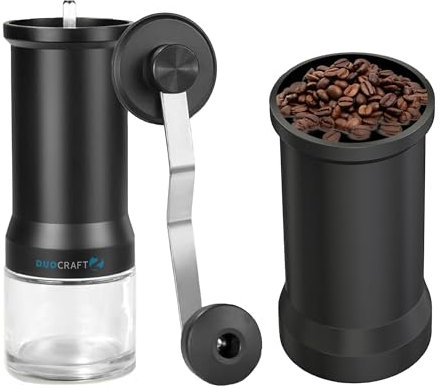 Handkaffeemühle, manuelle Kaffeemühle mit hochpräzisen Keramik-Kegelmahlwerk, 30-stufig, für Aeropress, Espresso, Pour Over, French Press und Mokkakännchen
