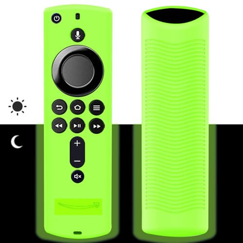 Remote Control Case for Fire TV Stick 4K Alexa Voice Remote Control, Non-Slip Silicone Protective Case, Glow in the Dark, Remote Control Cover for TV Accessories