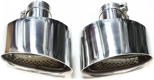 GwwEi6 Terminale Scarico Auto per Audi A3 A4 A5 A6 A7,Tubo Terminale Scarico Posteriore in Acciaio Inossidabile Marmitta Tubi finali Auto,B/Silver.