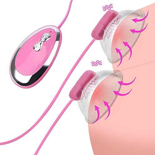 SETSCZY Vibromasseur 20 Modes Sucker de Mamelon Vibrantes,Sex Toys pour Femme Appareil de Massage Pompe Stimulateur De Poitrine Adulte pour Couple/Femme/Homme,Rose