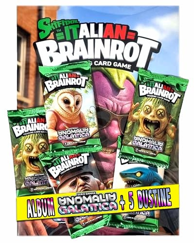 Skifidol Italian Brainrot Serie Gamma, Album Anomalia Galattica con 5 Bustine Trading Card Game, 7 Carte per Bustina, Gioco di Carte da Collezione