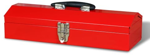BIG RED TB102 Torin - Caja de Herramientas portátil de Acero con Cierre de Metal, Estilo Techo a Cuatro Aguas, Color Rojo