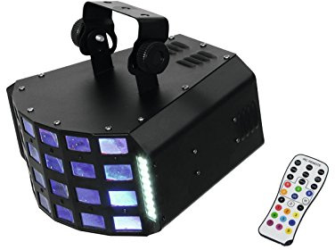 Eurolite LED D-30 Hybrid Strahleneffekt | Lichteffekt und Stroboskop in einem | DMX | Soundsteuerung | Effektlicht für Partyraum, Bühne, Bands, Clubs, Bars und Discotheken | Inklusive Fernbedienung