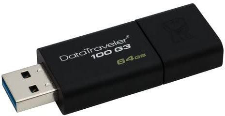 Kingston 64GB 100 G3 USB 3.0 DataTraveler DT100G3/64GB (Pack of 5)