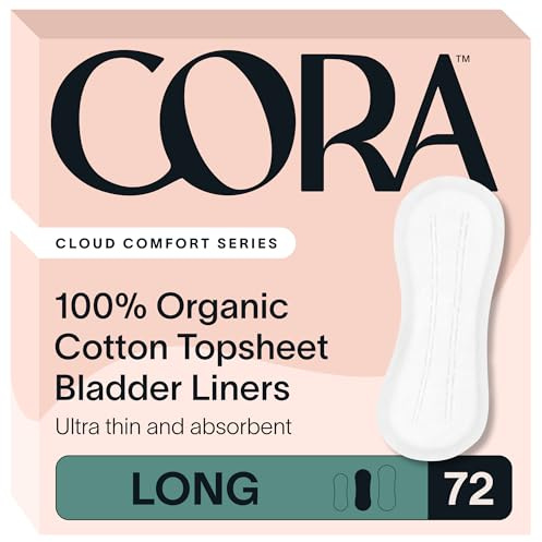 Cora 100% Organic Cotton Topsheet Bladder Liners (72 Long Bladder Liners)
