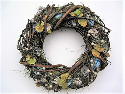 Holzmichel Türdekoration Osterkranz 35 cm, Türkranz Wandkranz Osterkranz Frühjahrsdeko Deko Ostern