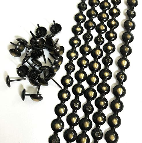 Let's Decorate 5 Metri Strisce di Chiodini per Tappezzeria Bronzo, Strisce di Chiodi Decorativi Bordure Nastri per Divani, Chiodini per Sedie da Giardino Interni, Chiodini Mobili Coordinati (11mm