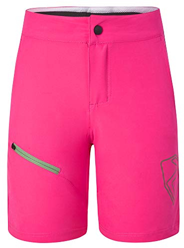 Ziener Unisex Kinder Natsu X-Function Fahrrad-Shorts/Rad-Hose mit Innenhose/Mountainbike - atmungsaktiv|schnelltrocknend|gepolstert, Purple, 176