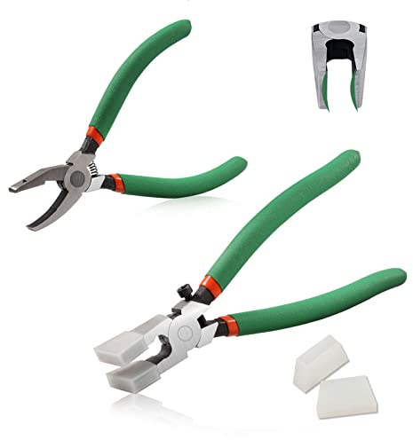 SPEEDWOX Glaslaufzange 2er Set mit 2 Paar Gummispitzen für Glasmalerei- und Mosaikarbeiten