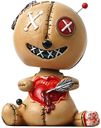 iSpchen Wackelfigur Auto Armaturenbrett Dekoration Schüttelkopf Voodoo Puppe Halloween Puppen Spielzeug Party Deko Tischdeko Weihnachtsdeko Halloween Home Dekor Ornament
