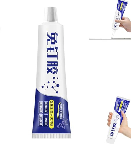 Adesivo forte senza unghie, super colla liquida impermeabile, colla adesiva forte multifunzionale, colla forte universale per vetro metallo ceramica resina (1Pz)